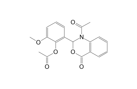 2-(1-acetyl-4-oxo-1,4-dihydro-2H-3,1-benzoxazin-2-yl)-6-methoxyphenyl acetate