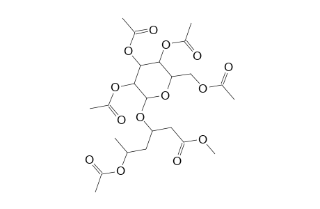 L-Erythro-Hexonic acid, 2,4,6-trideoxy-3-O-.beta.-D-glucopyranosyl-, methyl ester, pentaacetate