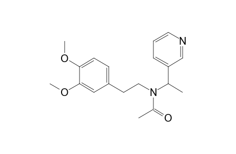 Acetamide, N-[2-(3,4-dimethoxyphenyl)ethyl]-N-[1-(3-pyridinyl)ethyl]-, (.+-.)-