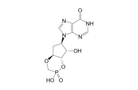 9-[(1'.beta.,2'.alpha.,3'.alpha.,4'.beta.)-4'-(dihydroxyphosphorylmethoxy)-2',3'-dihydroxycyclopentyl]inosine 3',4'-cyclic ester
