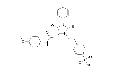 2-(3-{2-[4-(aminosulfonyl)phenyl]ethyl}-5-oxo-1-phenyl-2-thioxo-4-imidazolidinyl)-N-(4-methoxyphenyl)acetamide