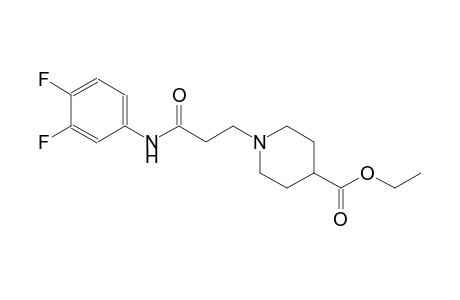 4-piperidinecarboxylic acid, 1-[3-[(3,4-difluorophenyl)amino]-3-oxopropyl]-, ethyl ester