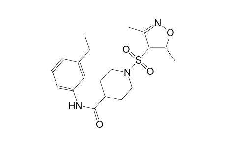 1-[(3,5-dimethyl-4-isoxazolyl)sulfonyl]-N-(3-ethylphenyl)-4-piperidinecarboxamide