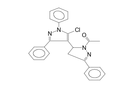 1,3-DIPHENYL-5-CHLORO-4-(1-ACETYL-3-PHENYLPYRAZOL-2-IN-5-YL)PYRAZOLE