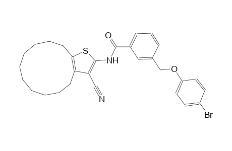 3-[(4-bromophenoxy)methyl]-N-(3-cyano-4,5,6,7,8,9,10,11,12,13-decahydrocyclododeca[b]thien-2-yl)benzamide