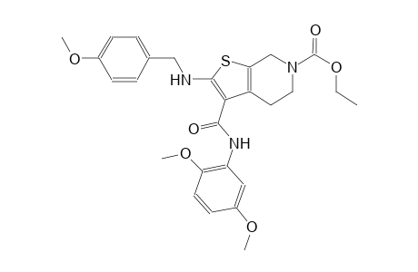 thieno[2,3-c]pyridine-6(5H)-carboxylic acid, 3-[[(2,5-dimethoxyphenyl)amino]carbonyl]-4,7-dihydro-2-[[(4-methoxyphenyl)methyl]amino]-, ethyl ester