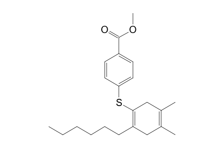 Methyl 4-((2-Hexyl-4,5-dimethyl-1,4-cyclohexadien-1-yl)sulfanyl)benzoate