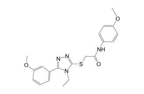 2-{[4-ethyl-5-(3-methoxyphenyl)-4H-1,2,4-triazol-3-yl]sulfanyl}-N-(4-methoxyphenyl)acetamide