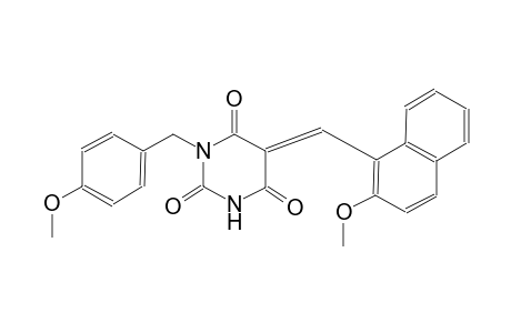 (5E)-1-(4-methoxybenzyl)-5-[(2-methoxy-1-naphthyl)methylene]-2,4,6(1H,3H,5H)-pyrimidinetrione