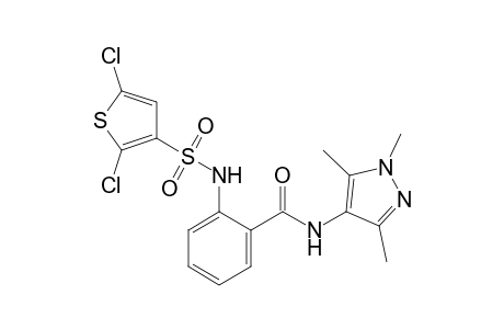 o-(2,5-dichloro-3-thiophenesulfonamido)-N-(1,3,5-trimethylpyrazol-4-yl)benzamide
