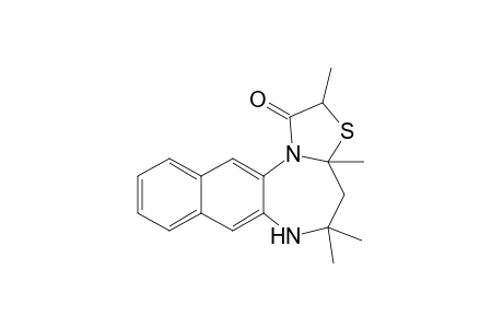 3a,4,5,6-Tetrahydro-2,3a,5,5-tetramethyl-naphtho[2,3-b]thiazolo[3,2-d][1,4]diazepin-1(2H)-one