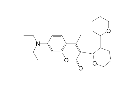 3-[3-(2-Tetrahydropyranyl)-2-tetrahydropyranyl]-4-methyl-7-diethylaminocoumarin