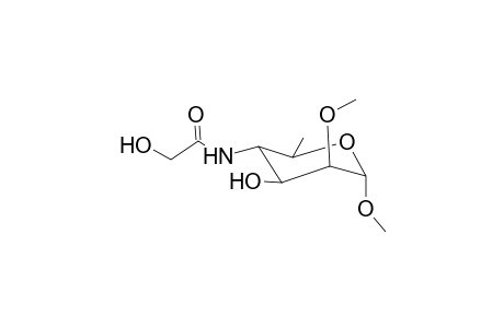Methyl-4,6-dideoxy-4-(2-hydroxy-acetamido)-2-O-methyl.alpha.d-mannopyranoside
