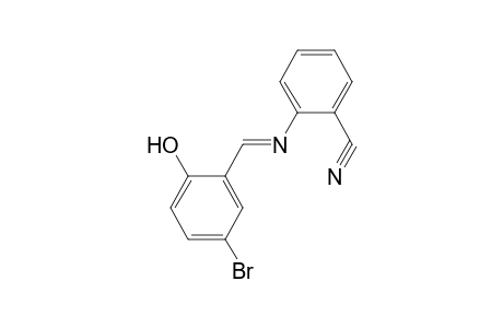 2-([(E)-(5-Bromo-2-hydroxyphenyl)methylidene]amino)benzonitrile