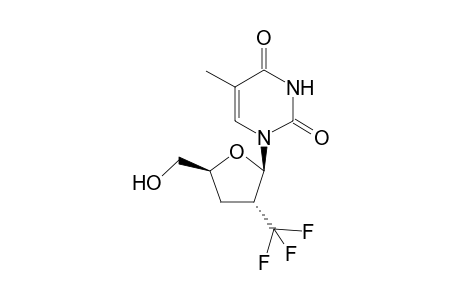 .beta.,D-(2'R)-2',3'-dideoxy-2'-trifluoromethylthymidine