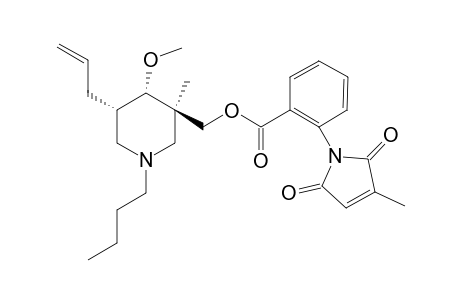 ((3S*,4S*,5R*)-1-Butyl-4-methoxy-3-methyl-5-allylpiperidin-3-yl)methyl 2-(3-methyl-2,5-dioxo-2,5-dihydroxy-1H-pyrrol-1-yl)benzoate