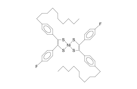 Bis(4-decyl-phenyl)-bis(4-fluoro-phenyl)-tetrathio-nickel complex