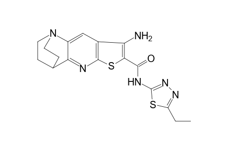 7-Thia-1,9-diazatetracyclo[9.2.2.0(2,10).0(4,8)]pentadeca-2,4(8),5,9-tetraene-6-carboxamide, 5-amino-N-(5-ethyl-1,3,4-thiadiazol-2-yl)-