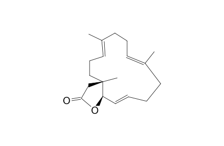 (3aS,6E,10E,14E,15aR)-3a,7,11-trimethyl-3,4,5,8,9,12,13,15a-octahydrocyclotetradeca[b]furan-2-one
