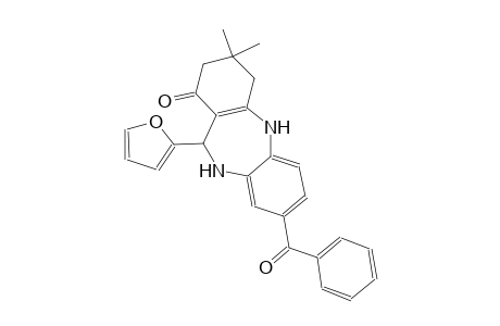 8-benzoyl-11-(2-furyl)-3,3-dimethyl-2,3,4,5,10,11-hexahydro-1H-dibenzo[b,e][1,4]diazepin-1-one