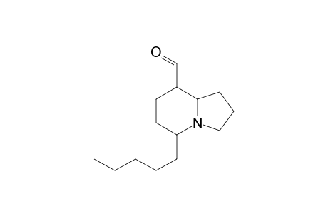 Octahydro-5-pentylindolizine-8-carbaldehyde