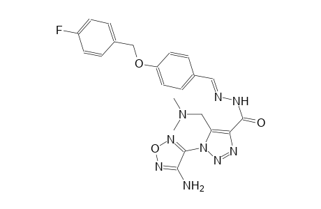 1-(4-amino-1,2,5-oxadiazol-3-yl)-5-[(dimethylamino)methyl]-N'-((E)-{4-[(4-fluorobenzyl)oxy]phenyl}methylidene)-1H-1,2,3-triazole-4-carbohydrazide