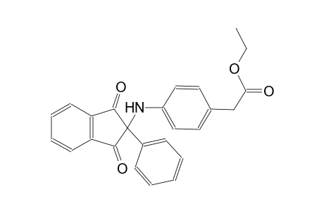 benzeneacetic acid, 4-[(2,3-dihydro-1,3-dioxo-2-phenyl-1H-inden-2-yl)amino]-, ethyl ester