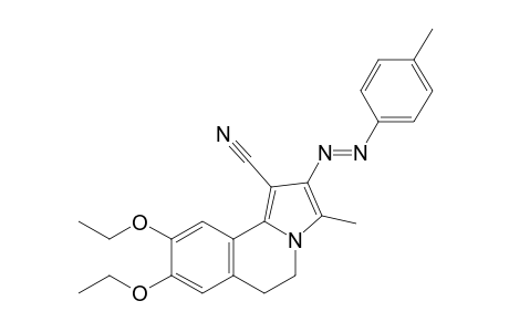 8,9-Diethoxy-5,6-dihydro-3-methyl-2-[(4'-methylphenyl)diazenyl]pyrrolo[2,1-a]isoquinoline-1-carbonitrile