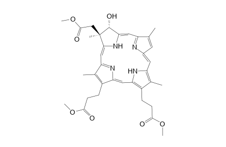 Dimethyl 3-hydroxy-2-[(methoxycarbonyl)methyl]-2,7,12,18-tetramethyl-2,3-dihydro-porphyrine-13,17-diyl-dipropionate