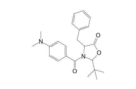 2-(t-Butyl)-3-[4'-(dimethylamino)benzoyl]-4-benzyl-1,3-oxazolidin-5-one