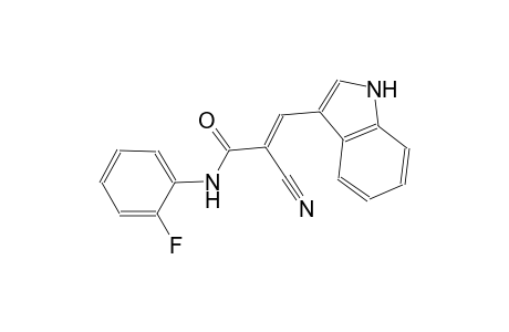 (2E)-2-cyano-N-(2-fluorophenyl)-3-(1H-indol-3-yl)-2-propenamide