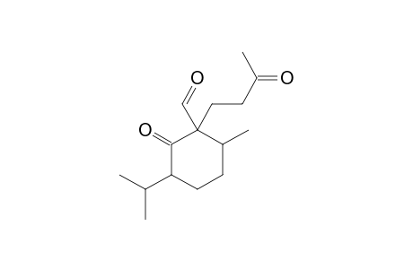 3-Isopropyl-6-methyl-2-oxo-1-(3-oxobutyl)cyclohexanecarbaldehyde