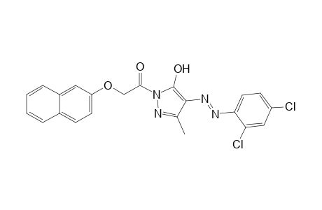 1-{4-[(2,4-Dichlorophenyl)diazenyl]-5-hydroxy-3-methyl-1H-pyrazol-1-yl}-2-(naphthalen-2-yloxy)ethanone