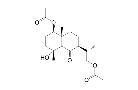 1.beta.,12-Diacetoxy-4.alpha.-hydroxy-5.alpha.,11.beta.-H-eudesman-6-one