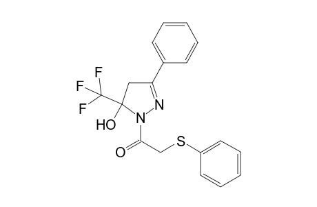 5-Trifluoromethyl-5-hydroxy-4,5-dihydro-3-phenyl-1H-1-(thiophenoxyacetyl)pyrazole