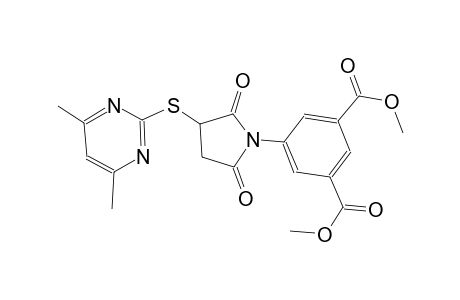 dimethyl 5-{3-[(4,6-dimethyl-2-pyrimidinyl)sulfanyl]-2,5-dioxo-1-pyrrolidinyl}isophthalate