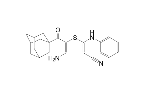 3-thiophenecarbonitrile, 4-amino-2-(phenylamino)-5-(tricyclo[3.3.1.1~3,7~]dec-1-ylcarbonyl)-