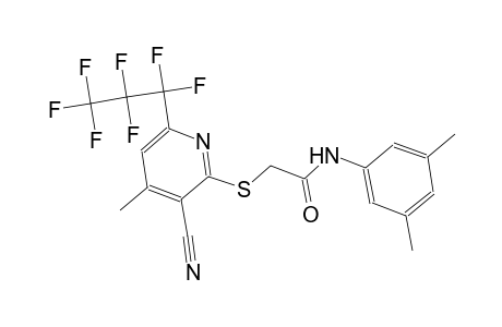 2-{[3-cyano-6-(1,1,2,2,3,3,3-heptafluoropropyl)-4-methyl-2-pyridinyl]sulfanyl}-N-(3,5-dimethylphenyl)acetamide