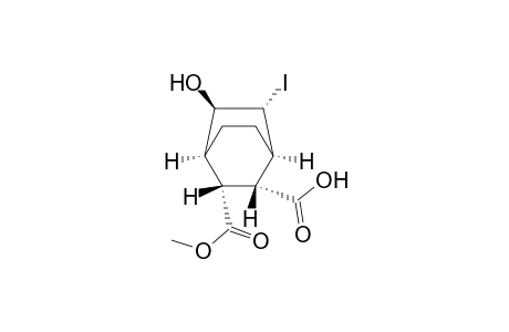 Bicyclo[2.2.2]octane-2,3-dicarboxylic acid, 5-hydroxy-6-iodo-, 3-methyl ester, (1.alpha.,2.beta.,3.beta.,4.alpha.,5.beta.,6.alpha.)-