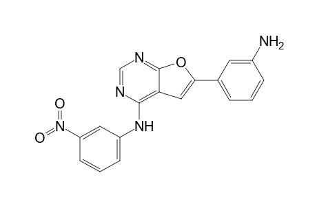 6-(3-aminophenyl)-N-(3-nitrophenyl)-4-furo[2,3-d]pyrimidinamine