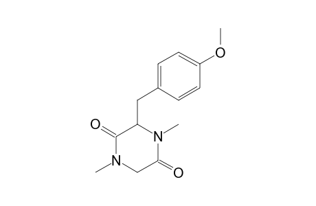 1,4-DIMETHYL-3-(4'-METHOXYPHENYLMETHYL)-2,5-PIPERAZINEDIONE