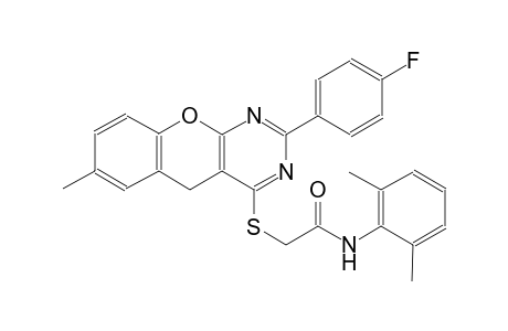 acetamide, N-(2,6-dimethylphenyl)-2-[[2-(4-fluorophenyl)-7-methyl-5H-[1]benzopyrano[2,3-d]pyrimidin-4-yl]thio]-
