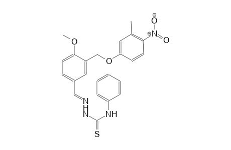 4-methoxy-3-[(3-methyl-4-nitrophenoxy)methyl]benzaldehyde N-phenylthiosemicarbazone