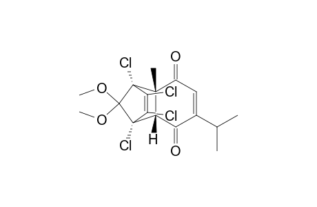 (1S*,2S*,7R*,8R*)-1,8,9,10-Tetrachloro-5-isopropyl-11,11-dimethoxy-2-methyltricyclo[6.2.1.0(2,7)]undeca-4,9-diene-3,6-dione
