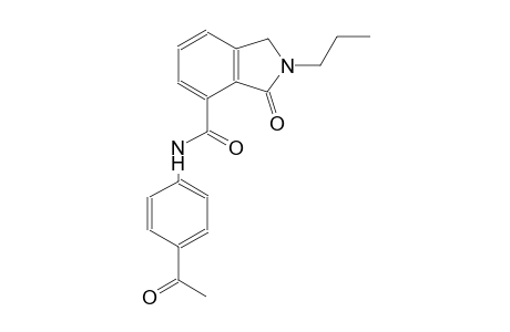 N-(4-acetylphenyl)-3-oxo-2-propyl-4-isoindolinecarboxamide