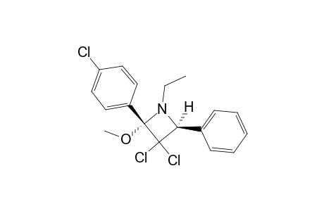 3,3-Dichloro-2-(4-chlorophenyl)-1-ethyl-2-methoxy-4-phenylazetidine