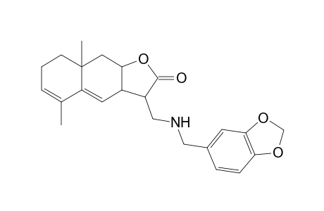 3-[(1,3-benzodioxol-5-ylmethylamino)methyl]-5,8a-dimethyl-3,3a,7,8,9,9a-hexahydrobenzo[f]benzofuran-2-one