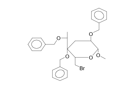 METHYL 3,4-DI-O-BENZYL-6-BROMO-3-DEOXY-4C-(L-GLYCERO-1-BENZYLOXYETHYL)-BETA-D-GLUCOPYRANOSIDE