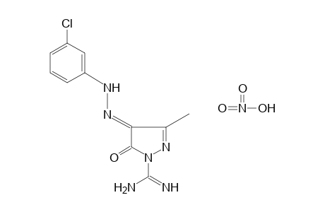 1-AMIDINO-3-METHYLPYRAZOLE-4,5-DIONE, 4-[(p-CHLOROPHENYL)HYDRAZONE], MONONITRATE
