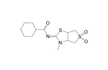 cyclohexanecarboxamide, N-((2Z)-tetrahydro-3-methyl-5,5-dioxidothieno[3,4-d]thiazol-2(3H)-ylidene)-
